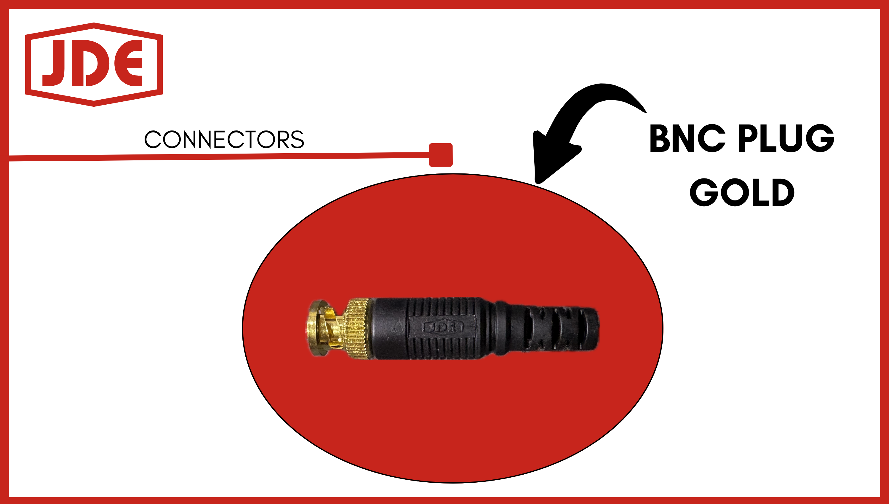JDE BNC Plug Gold Connector